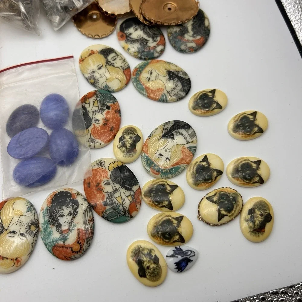 Vintage Jewelry Making A Lot/Supplies Over 75 Items